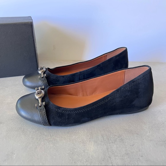 Coach Leila Ballet Black Suede Flats size 7 - Picture 10 of 13